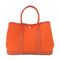 HERMES PHW Garden Party TPM Tote Shoulder Bag Canvas Flame orange