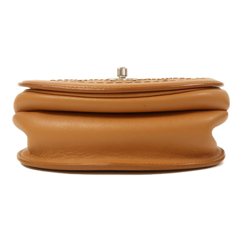 CHANEL CC SHW Chain Shoulder Bag Calfskin Leather Brown v2