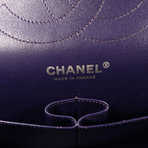 CHANEL CC SHW Large Classic Chain Shoulder Bag Lambskin Leather Purple