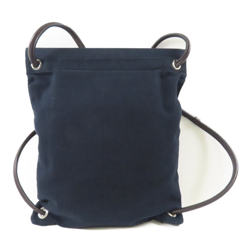 HERMES Maline Grooming Bag Rucksack Backpack Canvas/Leather