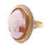 FINE JEWELRY Shell Cameo Ring US#6.75 18K Yellow Gold PT900 Platinum