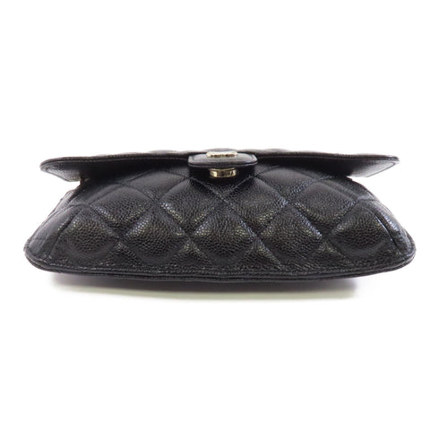 CHANEL Quilted CC GHW 2 Way Folder Tote Shoulder Bag Calfskin Black/Multicolor