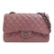 CHANEL Quilted CC Classic Double Flap Bag Jumbo Shoulder Bag A58600 Caviar Purple