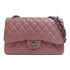 CHANEL Quilted CC Classic Double Flap Bag Jumbo Shoulder Bag A58600 Caviar Purple