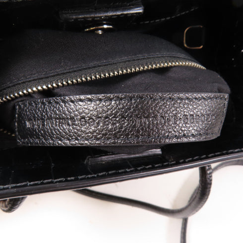 BALENCIAGA SHW XXS Tote Bag 2 Way Shoulder Bag 597858.1000T Calfskin Black