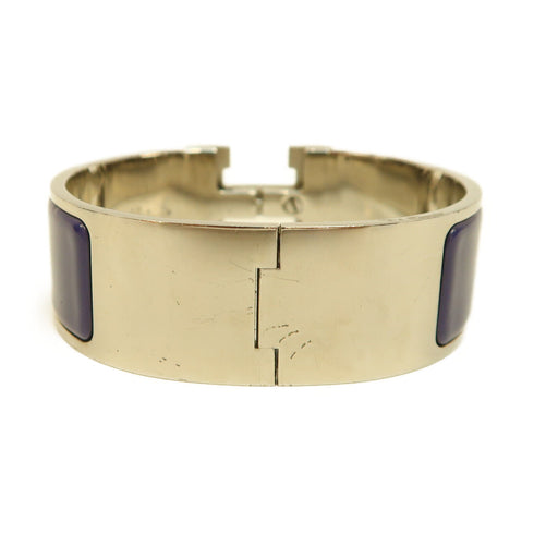 HERMES PHW Clic-Clac Bracelet Bangle Metal Purple