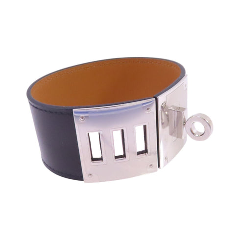 HERMES PHW Kelly Dog Bangle Bracelet Box Leather