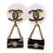 CHANEL CC Earrings B12/A Metal Gold Black