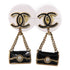 CHANEL CC Earrings B12/A Metal Gold Black