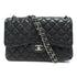 CHANEL Quilted CC SHW Classic Jumbo Chain Shoulder Bag Lambskin Leather Black v1