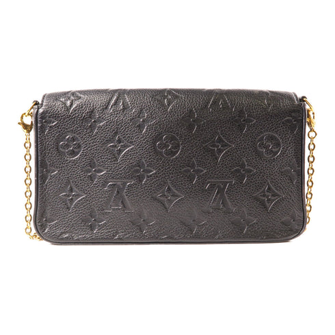 LOUIS VUITTON LV Felicie Pochette Shoulder Bag M82477 Monogram Empreinte Black v1