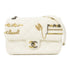 CHANEL Quilted CC GHW SHW Flap Bag 2022 Chain Shoulder Lambskin Leather White