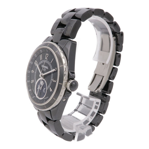 CHANEL CC J12 Automatic Watch H3406 Stainless Steel Black