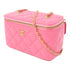 CHANEL Quilted CC GHW Box Chain Shoulder Bag Lambskin Leather Pink