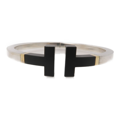 TIFFANY&CO T Bracelet Bangle Accessories 18KYG Ceramic 925 Sterling Silver