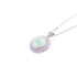 JEWELRY Jade Diamond Necklace 18K White Gold