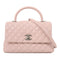 CHANEL Quilted CC SHW Coco Handle 2 Way Chain Shoulder Bag Calfskin Leather Pink