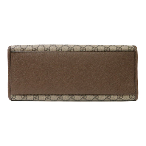 GUCCI GG GHW Disney GG Supreme 2 Way Bag Handbag 648134 Coated Canvas Beige
