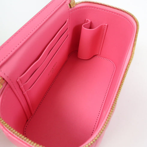 CHANEL Quilted CC GHW Box Chain Shoulder Bag Lambskin Leather Pink