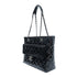 CHANEL Quilted CC SHW Chain Shoulder Bag Patent Leather Black
