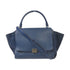 CELINE SHW Trapeze 2 Way Shoulder Bag Handbag 169543 Calfskin Leather Navy