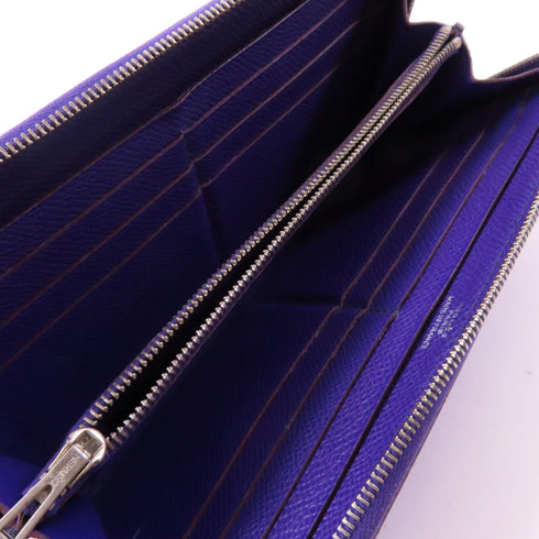HERMES PHW Azap Long Wallet Epsom Leather Cassis Purple