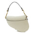 Christian Dior CD GHW Mini Saddle Bag Shoulder Bag M0456CBAA_M030 Calfskin White