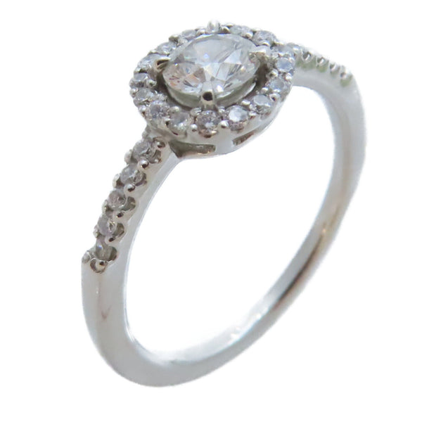 JEWELRY Diamond Ring 0.307/0.17ct 3.0g PT900 Platinum US#4.5 Silver