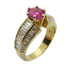 FINE JEWELRY 1.048ct Pink Sapphire 1.65ct Diamond Ring US#6.5 18K Yellow Gold