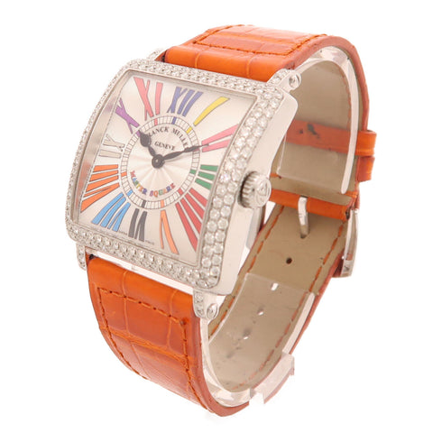 FRANCK MULLER Master Square Quartz Watch 6002 M QZ R Stainless Steel Leather