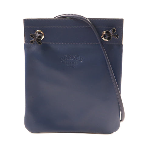 HERMES SHW Aline Mini Shoulder Bag Veau Swift Leather Stamp Y S4 Deep Blue