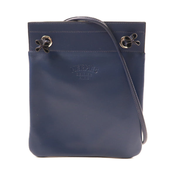 HERMES SHW Aline Mini Shoulder Bag Veau Swift Leather Stamp Y S4 Deep Blue