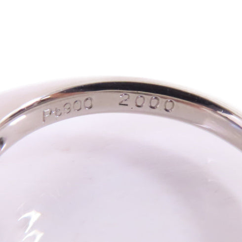 FINE JEWELRY 4.35ct Sapphire 0.86ct Diamond Ring US#6 PT900 Platinum