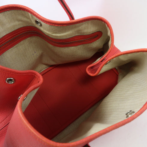 HERMES PHW Garden Party PM Tote Bag Handbag Negonda Leather Bougainvillier