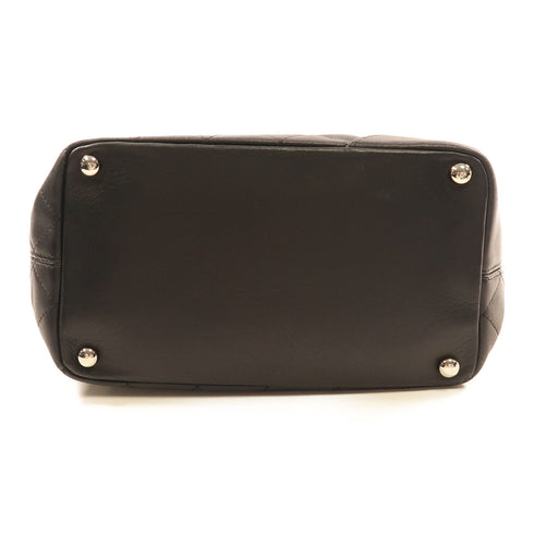 CHANEL CC SHW Cambon Line Tote Bag Calfskin Leather Black