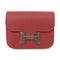 HERMES PHW Constance Slim Pouch Wallet Evercolor Leather Rouge Grenat Red