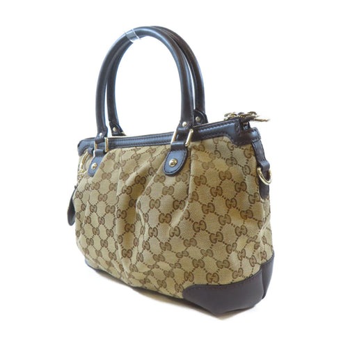 GUCCI GG GHW 2 Way Shoulder Bag 247902 Canvas Brown
