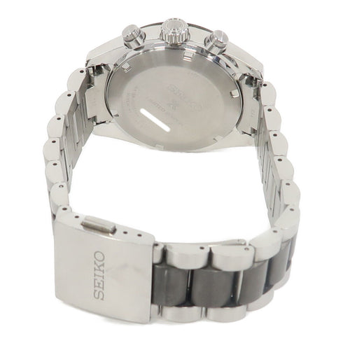 SEIKO Speedtimer Solar Chronograph Quartz Watch SBDL093 Stainless Steel Blue