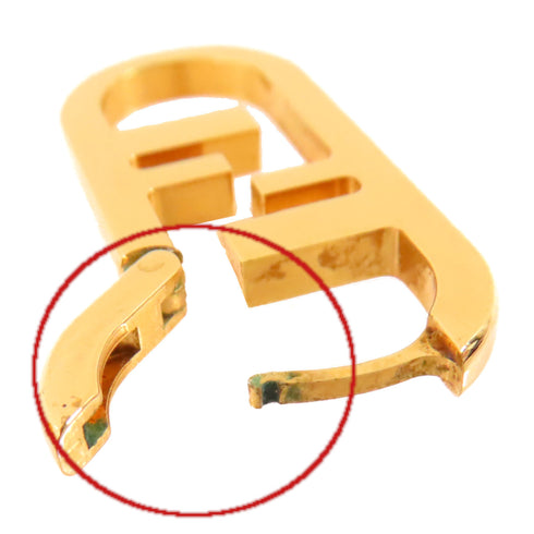 FENDI GHW Small O'Lock Earrings Metal Gold Tone Color