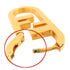 FENDI GHW Small O'Lock Earrings Metal Gold Tone Color