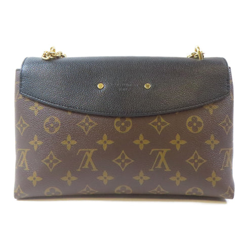 LOUIS VUITTON LV Saint Placide Chain Shoulder Bag M43714 Monogram Brown/Black