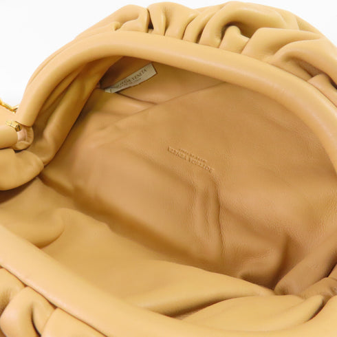 BOTTEGA VENETA BV GHW The Belt Chaon Pouch Waist Bag Calfskin Leather Beige