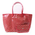 GOYARD Saint Louis PM Shoulder Tote Bag Handbag Coated Canvas Red