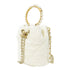 CHANEL Quilted CC GHW 2way Chain Shoulder Bag Calfskin Leather White