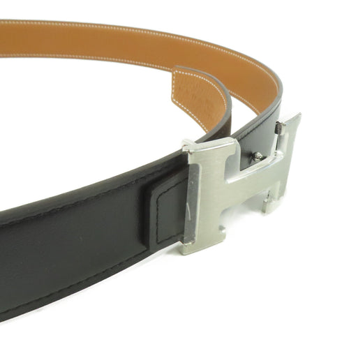 HERMES PHW Belt Togo Leather Gold/Black