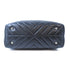 CHANEL Herringbone CC SHW Shoulder Bag Leather Black