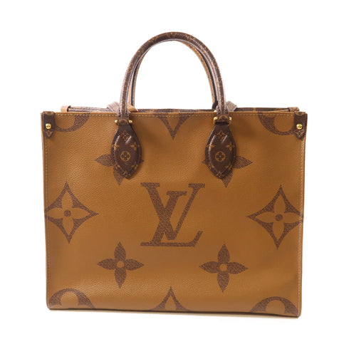 LOUIS VUITTON LV GHW OnTheGo MM 2 Way Shoulder Tote Bag M45039 Monogram Giant