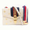GUCCI GG GHW Sylvie Shoulder Bag 524405 Calfskin Leather White