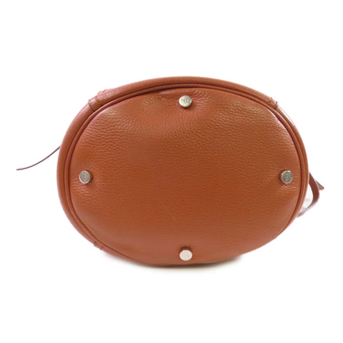 TOD'S SHW Handbag Shoulder Bag Calfskin Leather Brown