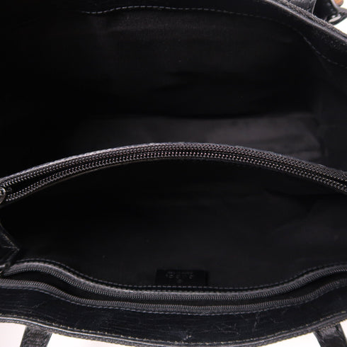 GUCCI GG Bamboo Hand Bag 112526 Canvas Black